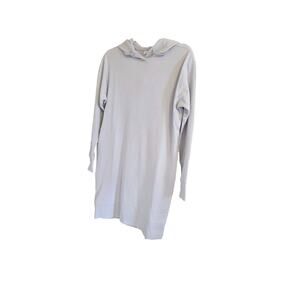 525 Born In Brklyn Hoodie Dress Silver Long Sleeve